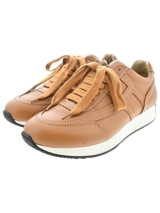 Hermes Suede Goatskin Mens Jet Sneakers 43 Brun Amourette  Hermes Sneakers Brown